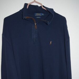 Polo Ralph Lauren Mens 1/4 Zip Blue Pullover 1XB